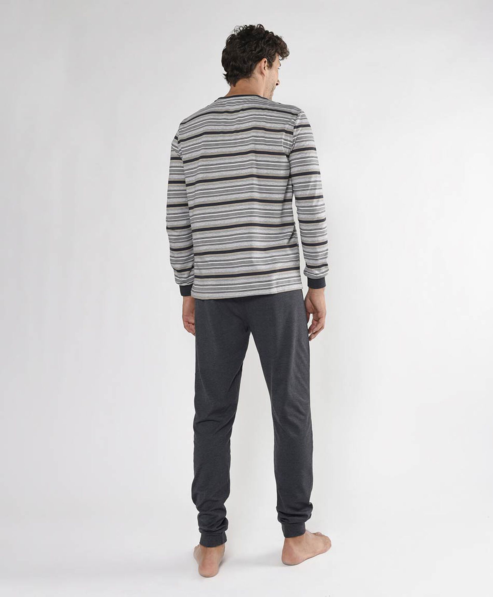 Pijama hombre rayas horizontales 2 piezas Pijama hombre rayas horizontales 2 piezas