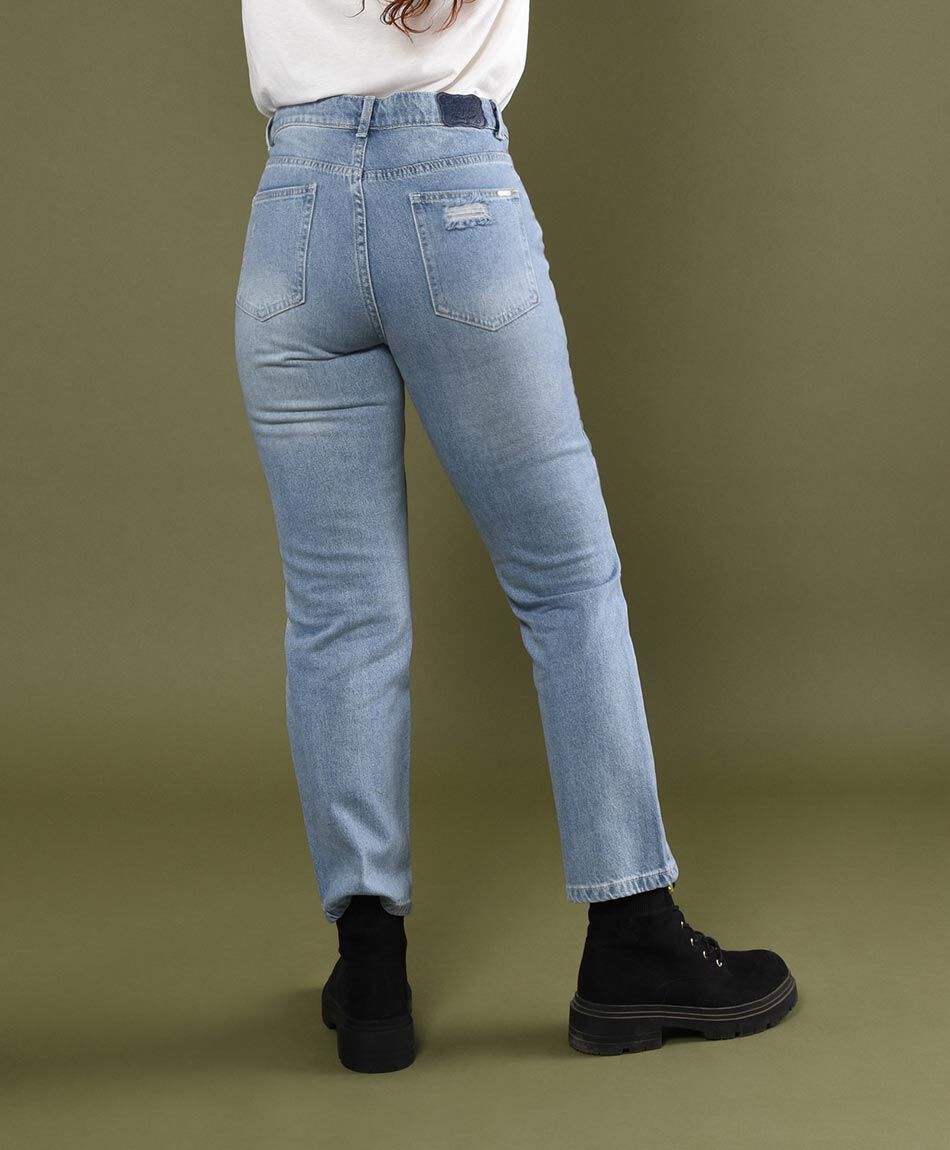 Jeans mujer big destroy straight