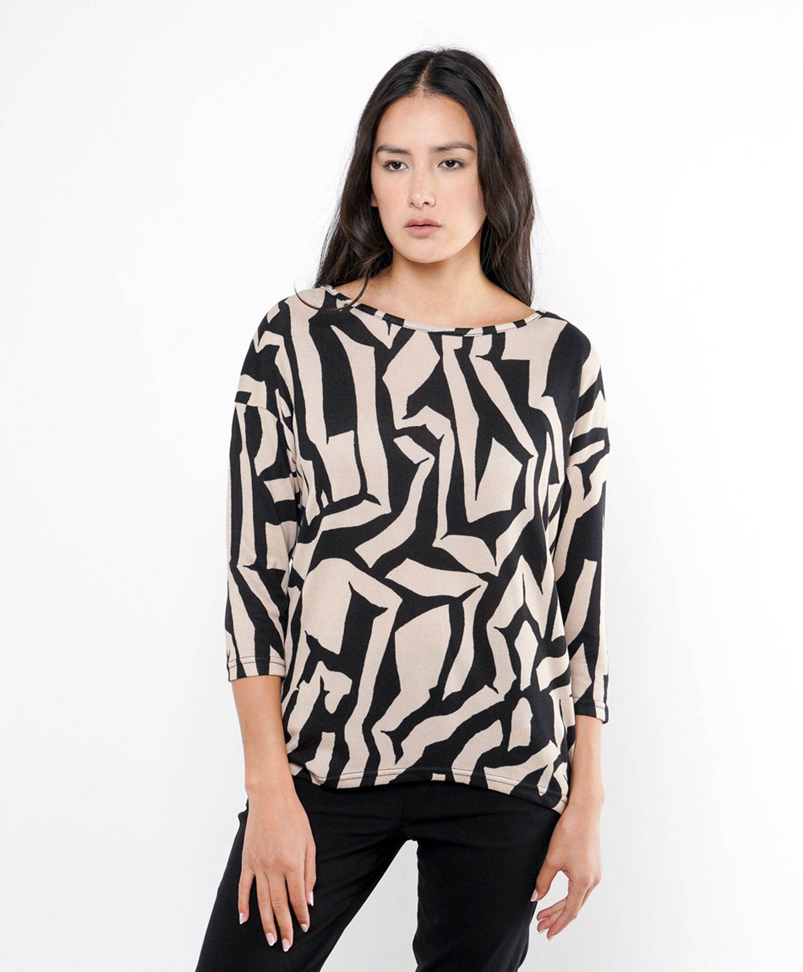 Polera mujer figuras lanosa Polera mujer figuras lanosa