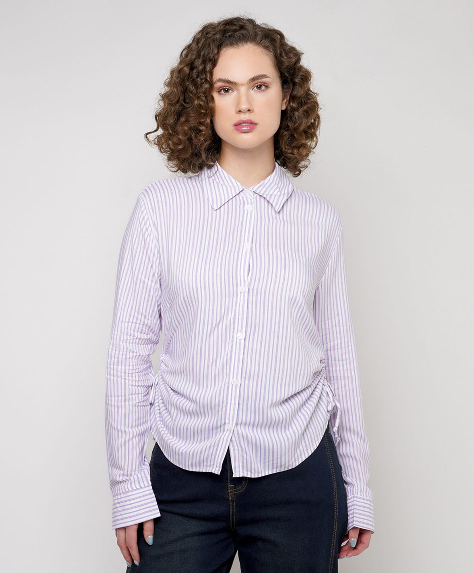 Blusa mujer líneas lila Blusa mujer líneas lila