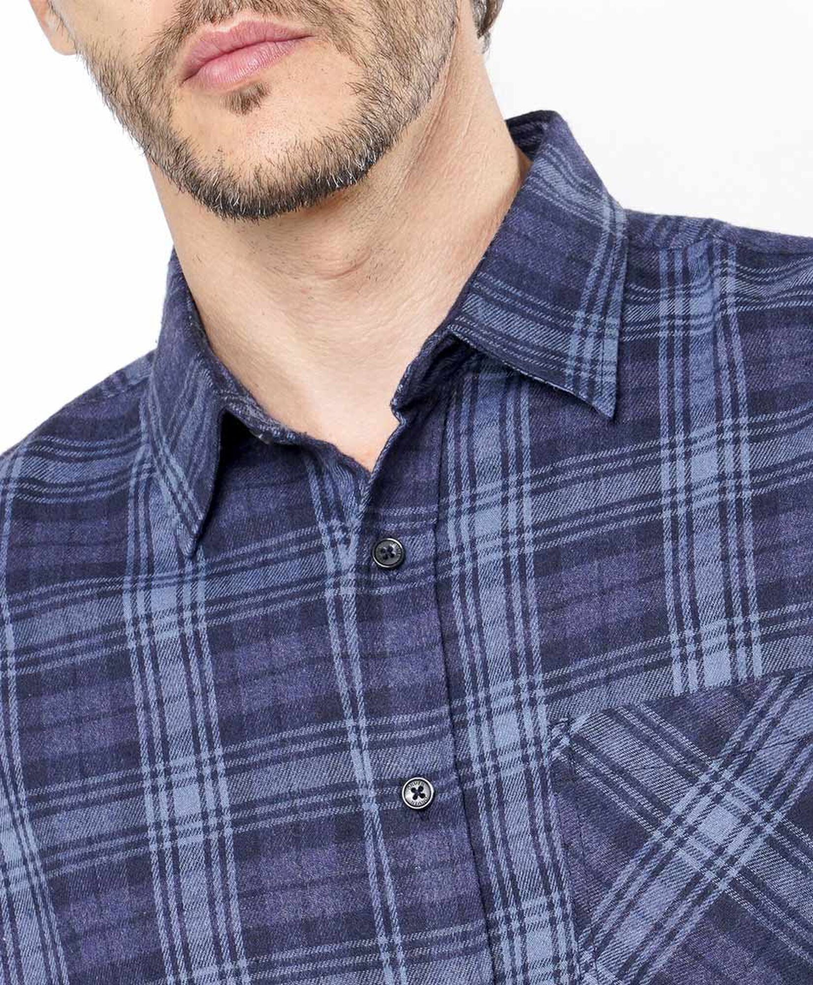 Camisa hombre cuadrillé azul Camisa hombre cuadrillé azul