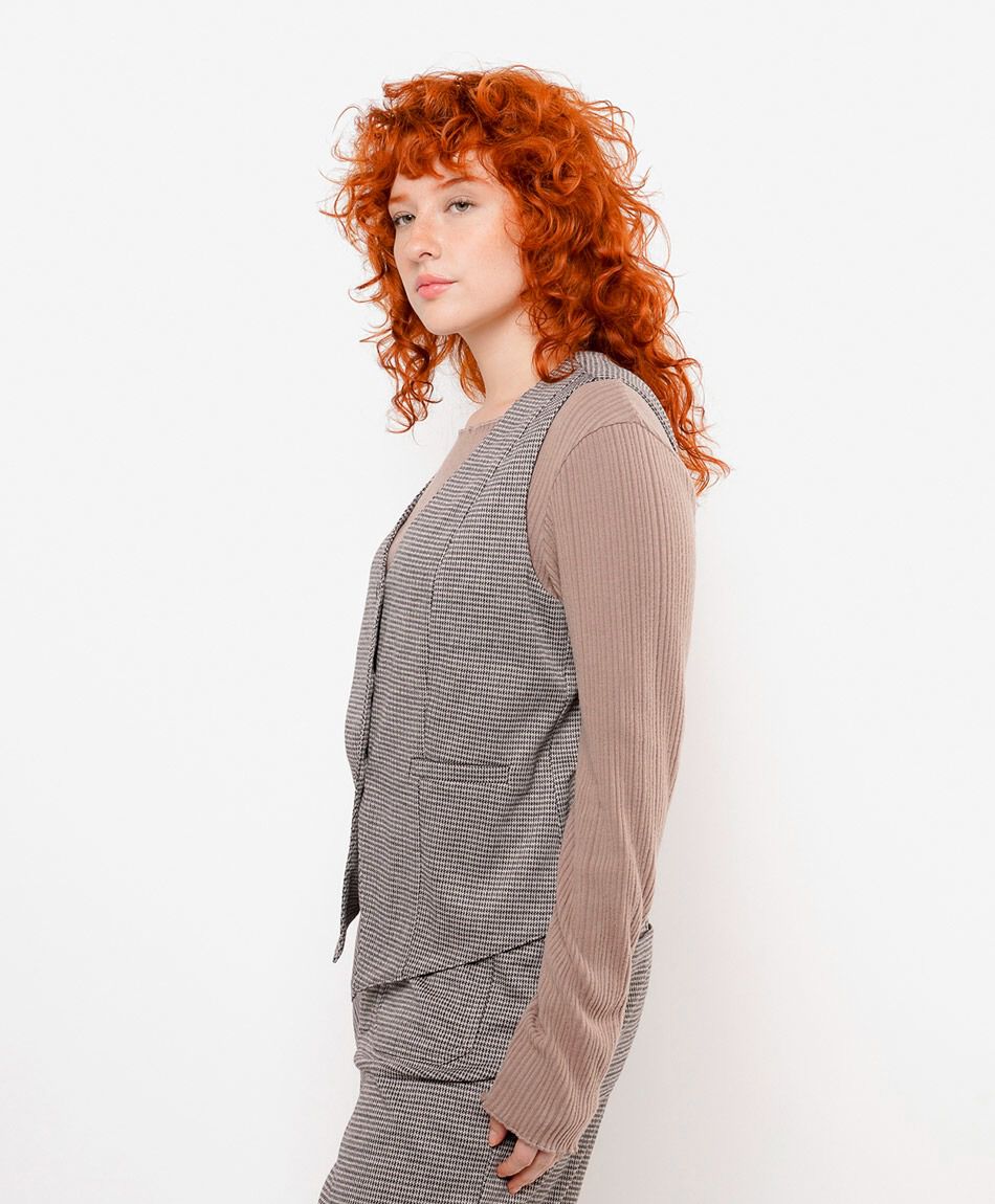 Vest mujer dise&ntilde;o vintage rayas