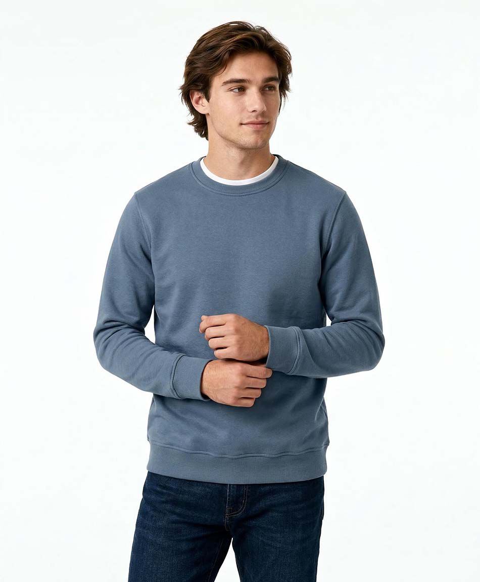 Poler&oacute;n hombre cuello redondo beige