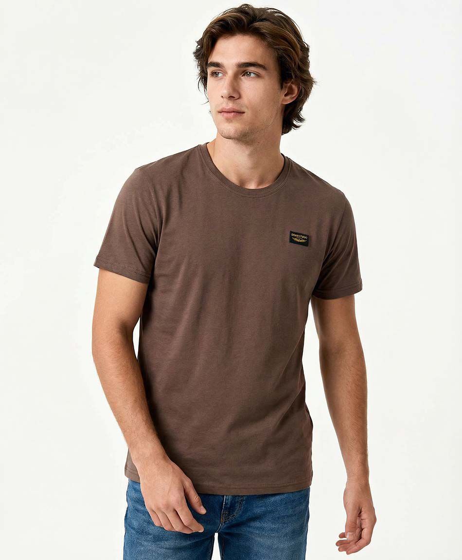 Polera hombre lisa denim studio