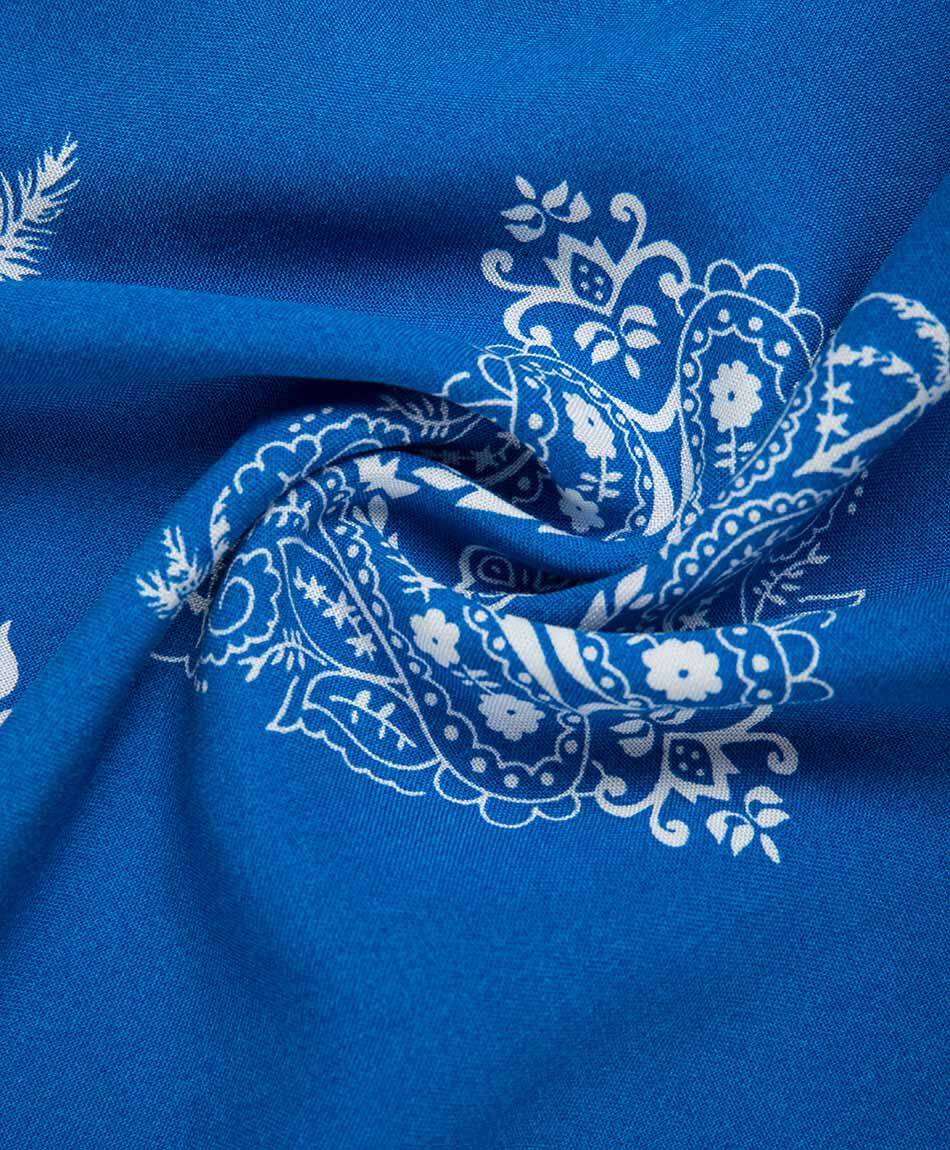 Pantal&oacute;n mujer estampado azul