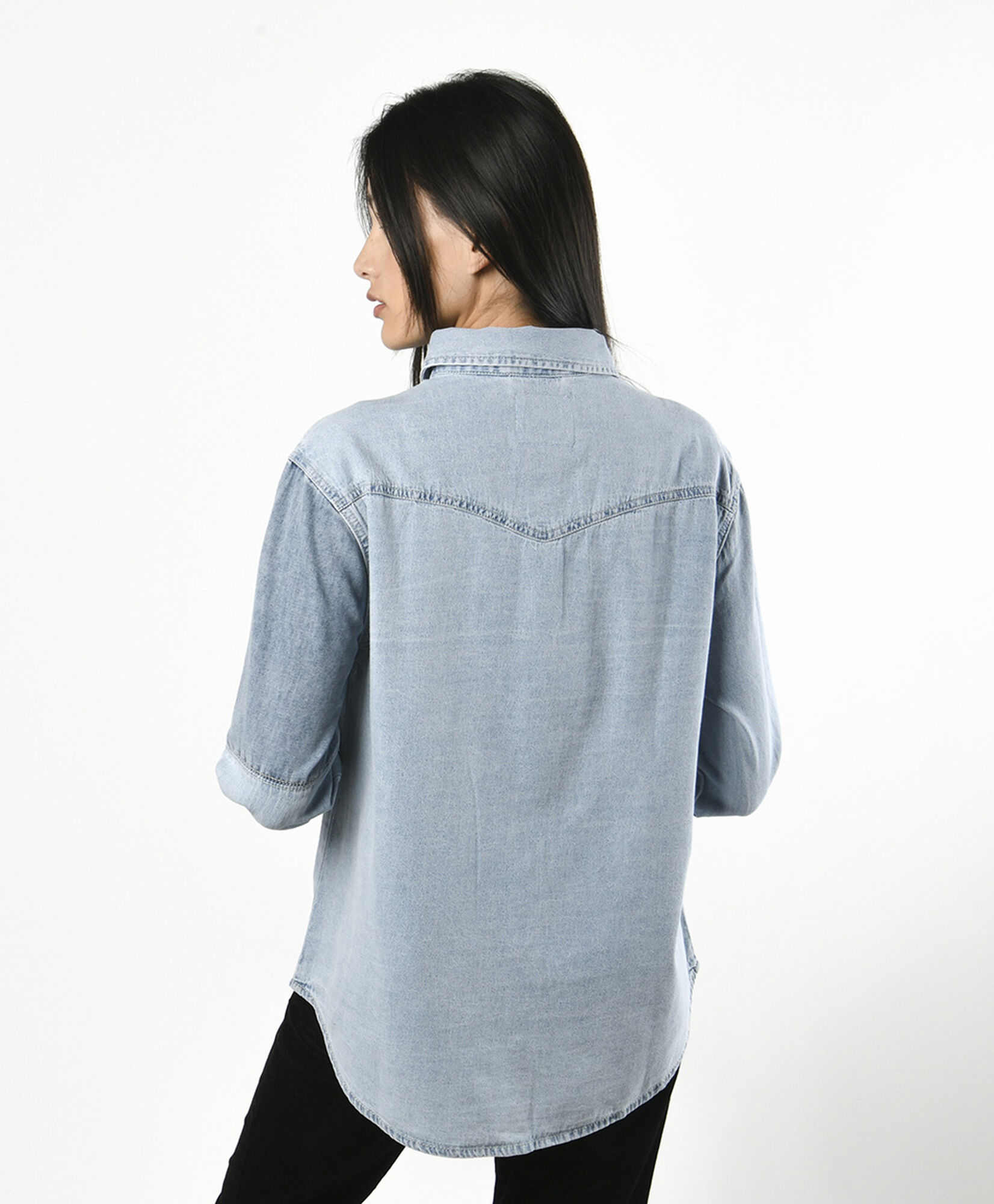 Blusa mujer denim patch Blusa mujer denim patch