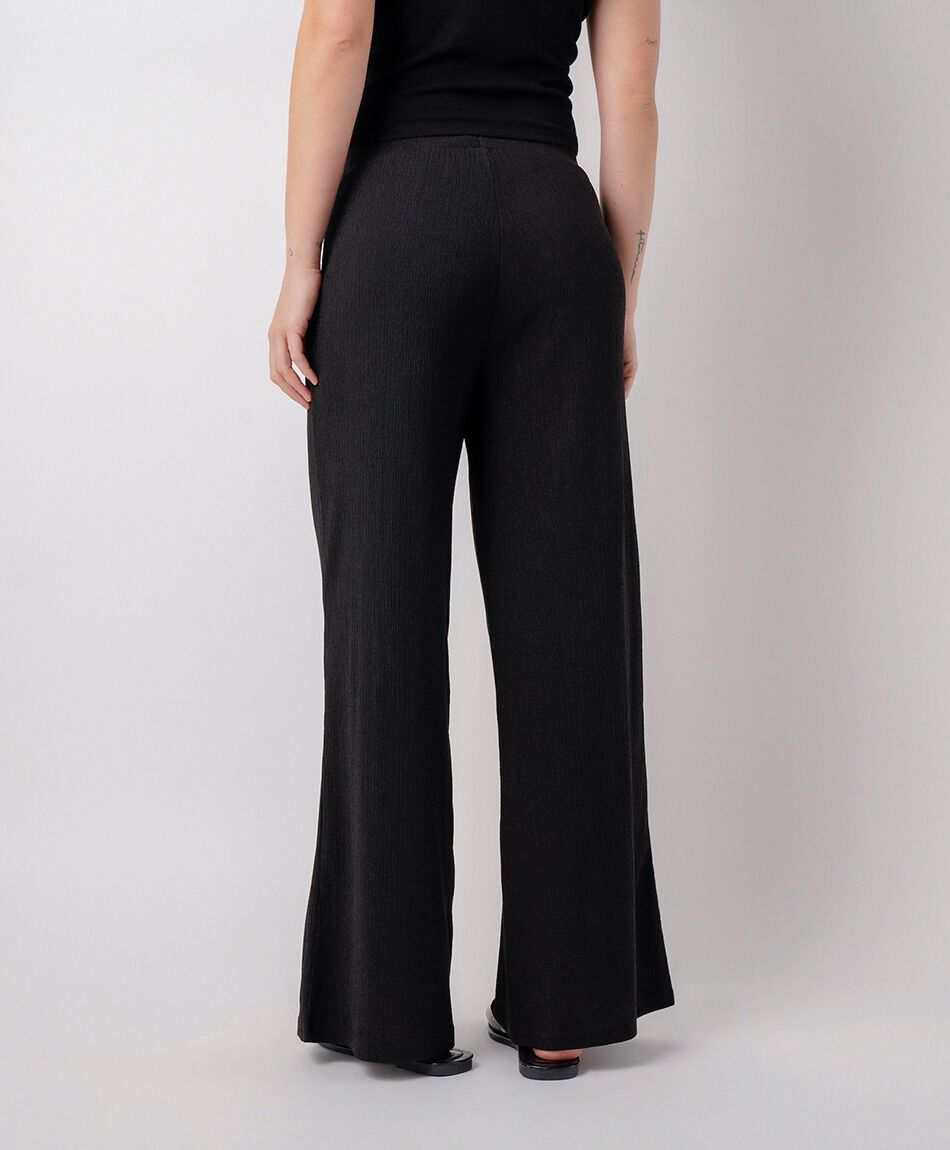 Pantal&oacute;n mujer jacquard negro