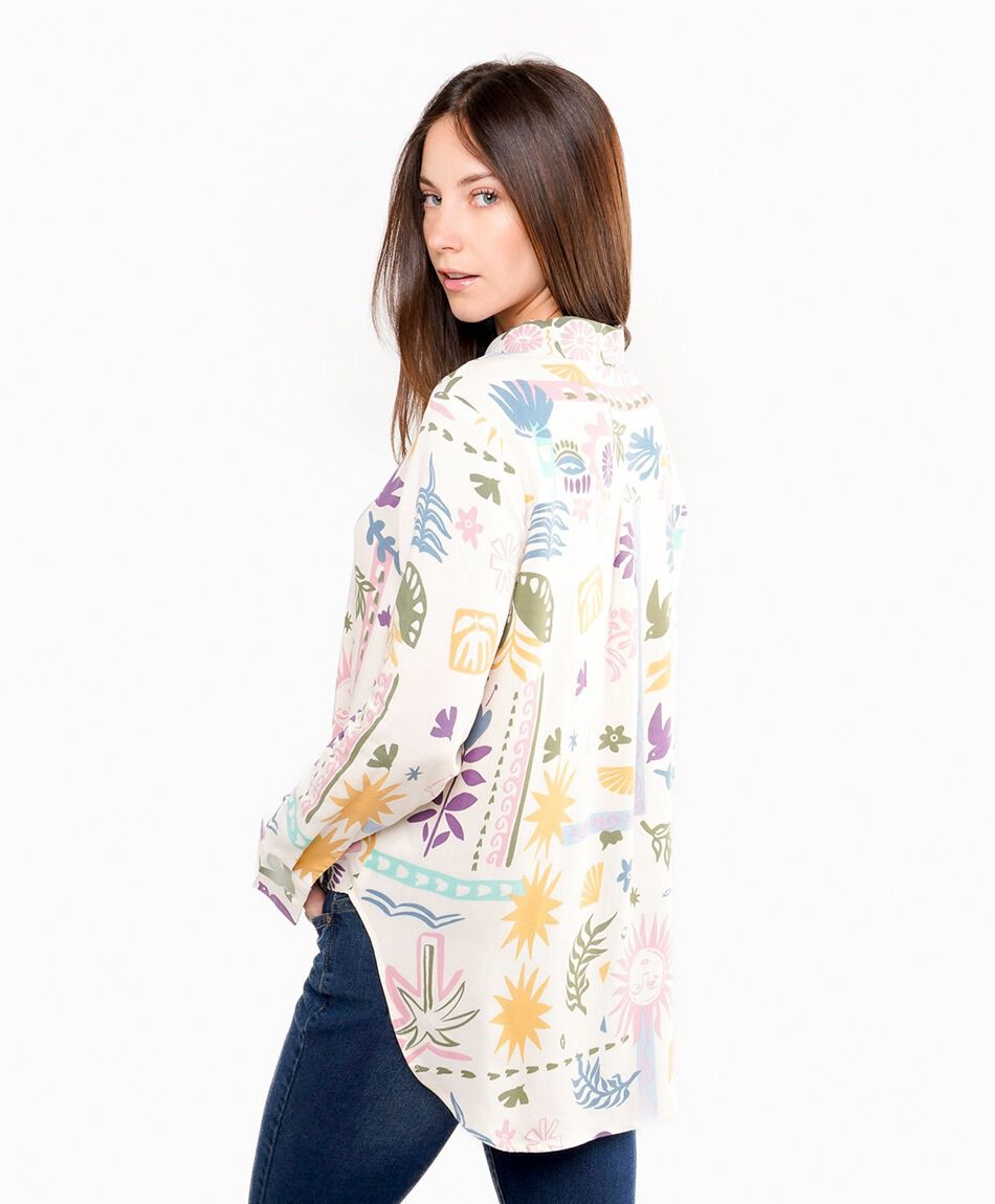 Blusa mujer estampado art&iacute;stico