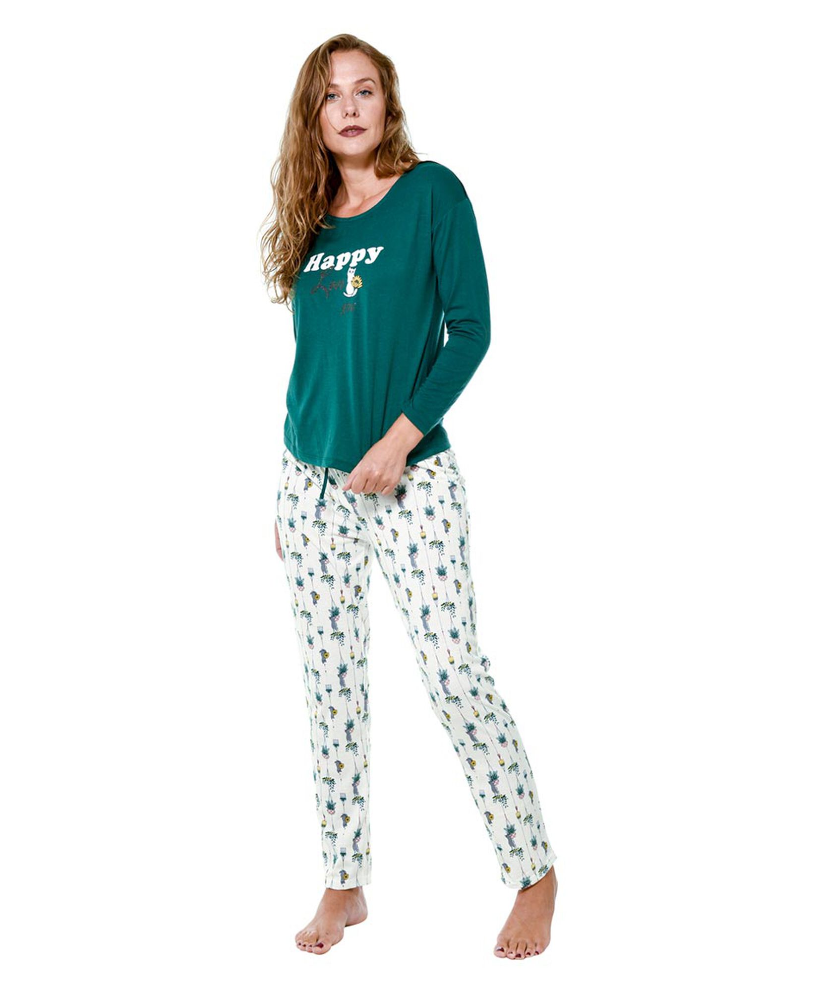 Pijama algodon verde Pijama algodon verde