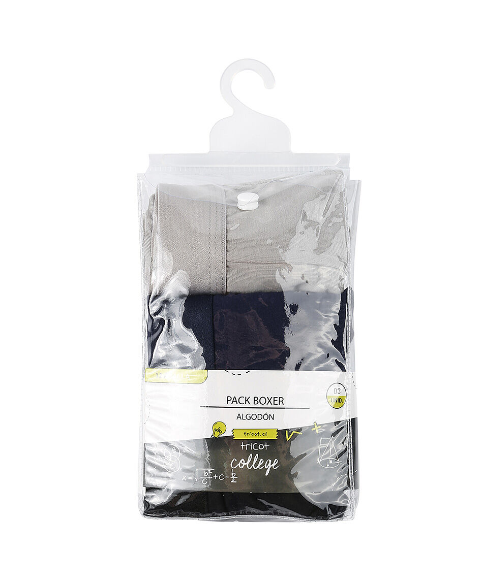 Pack 3 boxer ni&ntilde;o tricolor