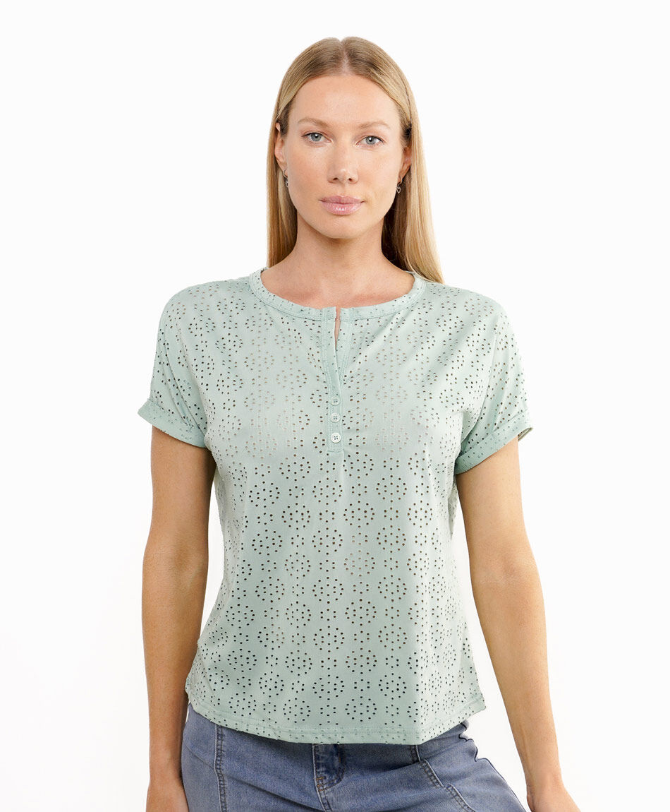 Polera mujer dise&ntilde;o acanalada