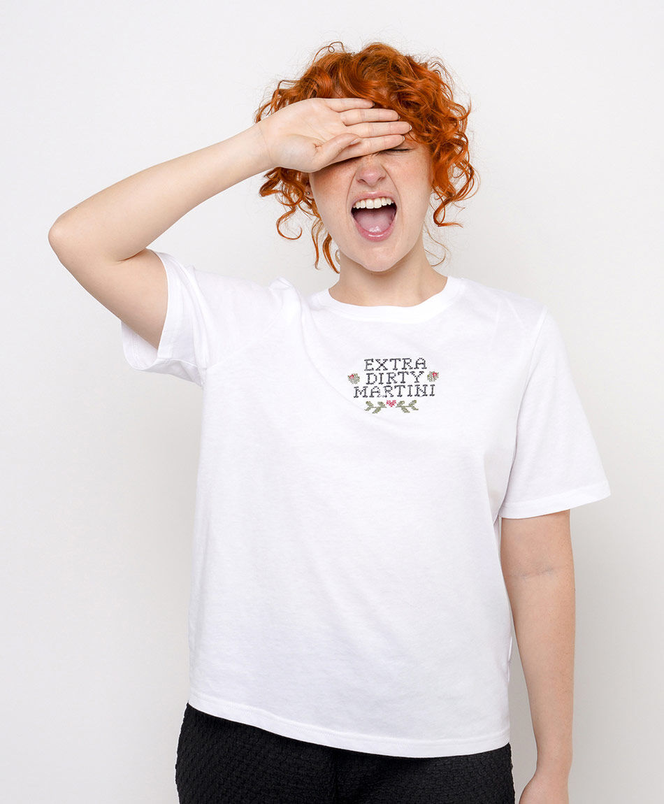 Polera mujer estampado martini