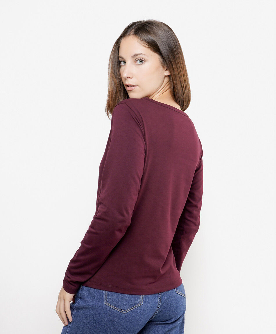 Polera mujer p&aacute;jaros bordados