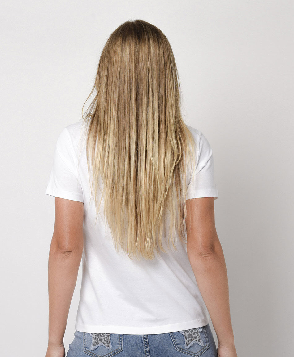 Polera mujer gato hojas