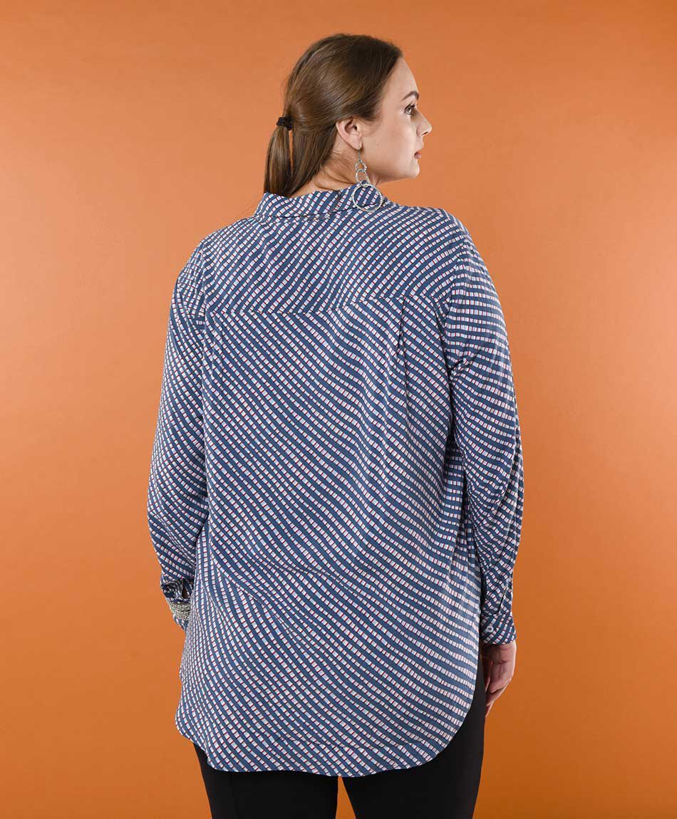 Blusa mujer rayas diagonales