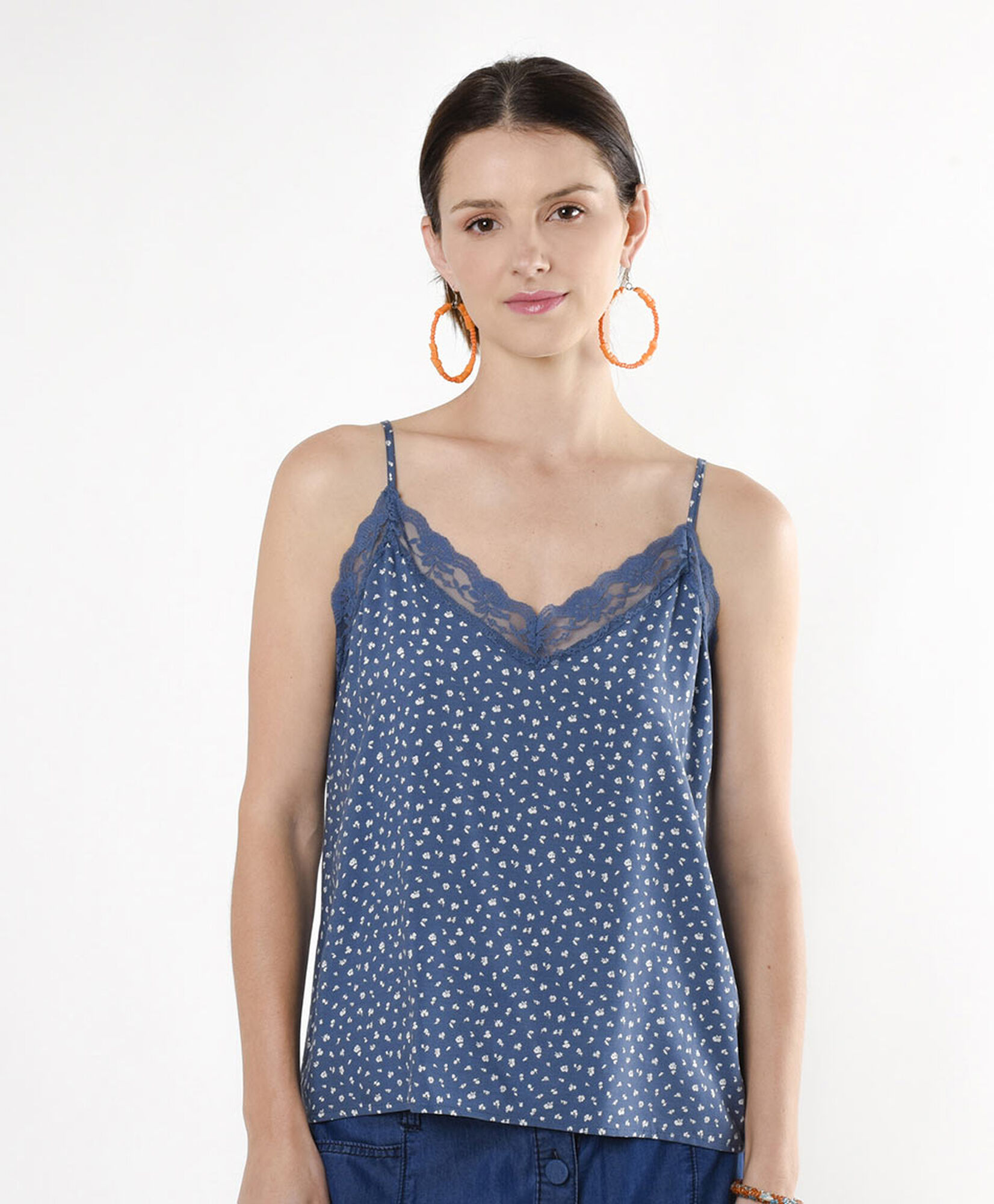 Blusa mujer florcitas encaje Blusa mujer florcitas encaje
