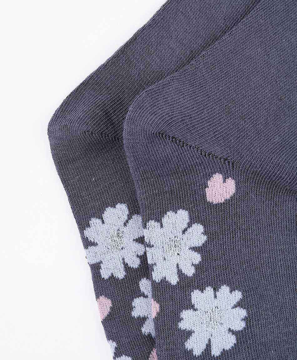 Panty escolar algod&oacute;n gris dise&ntilde;o