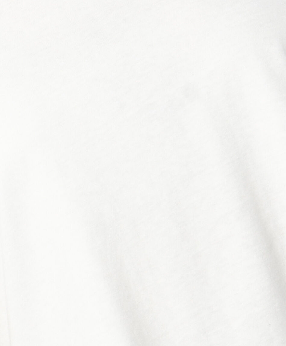 Polera mujer lisa espalda larga blanca