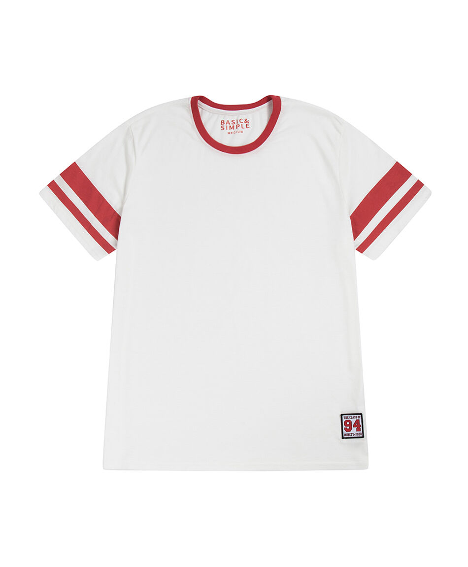 Polera hombre l&iacute;neas mangas