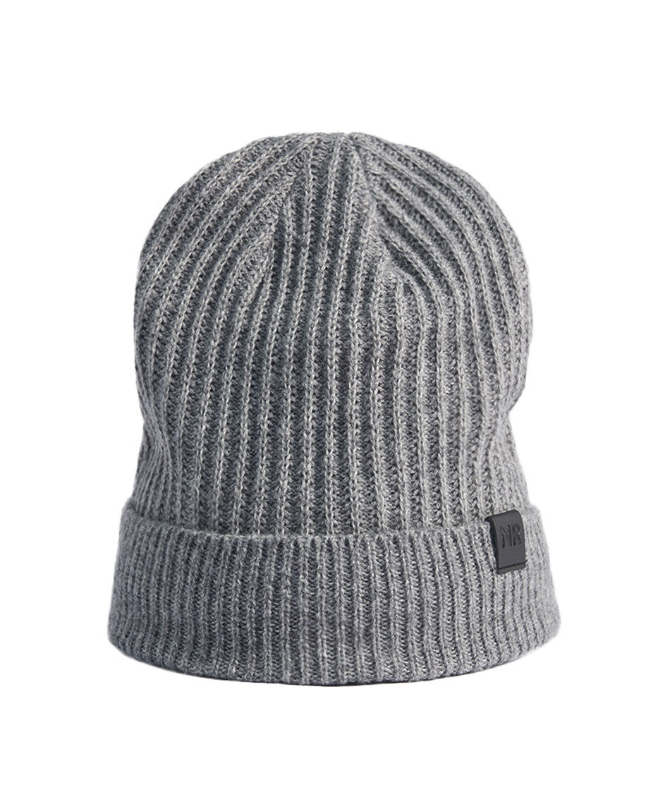 Gorro hombre lineas gris