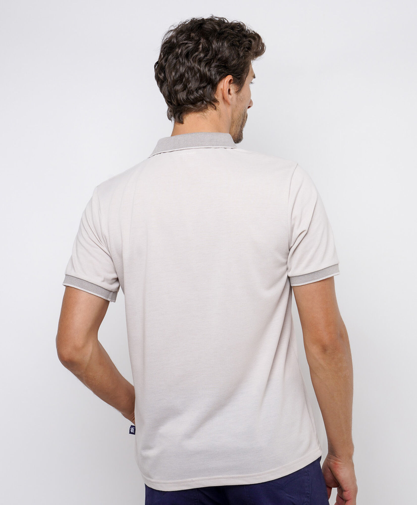Polera hombre piqué bicolor Polera hombre piqué bicolor
