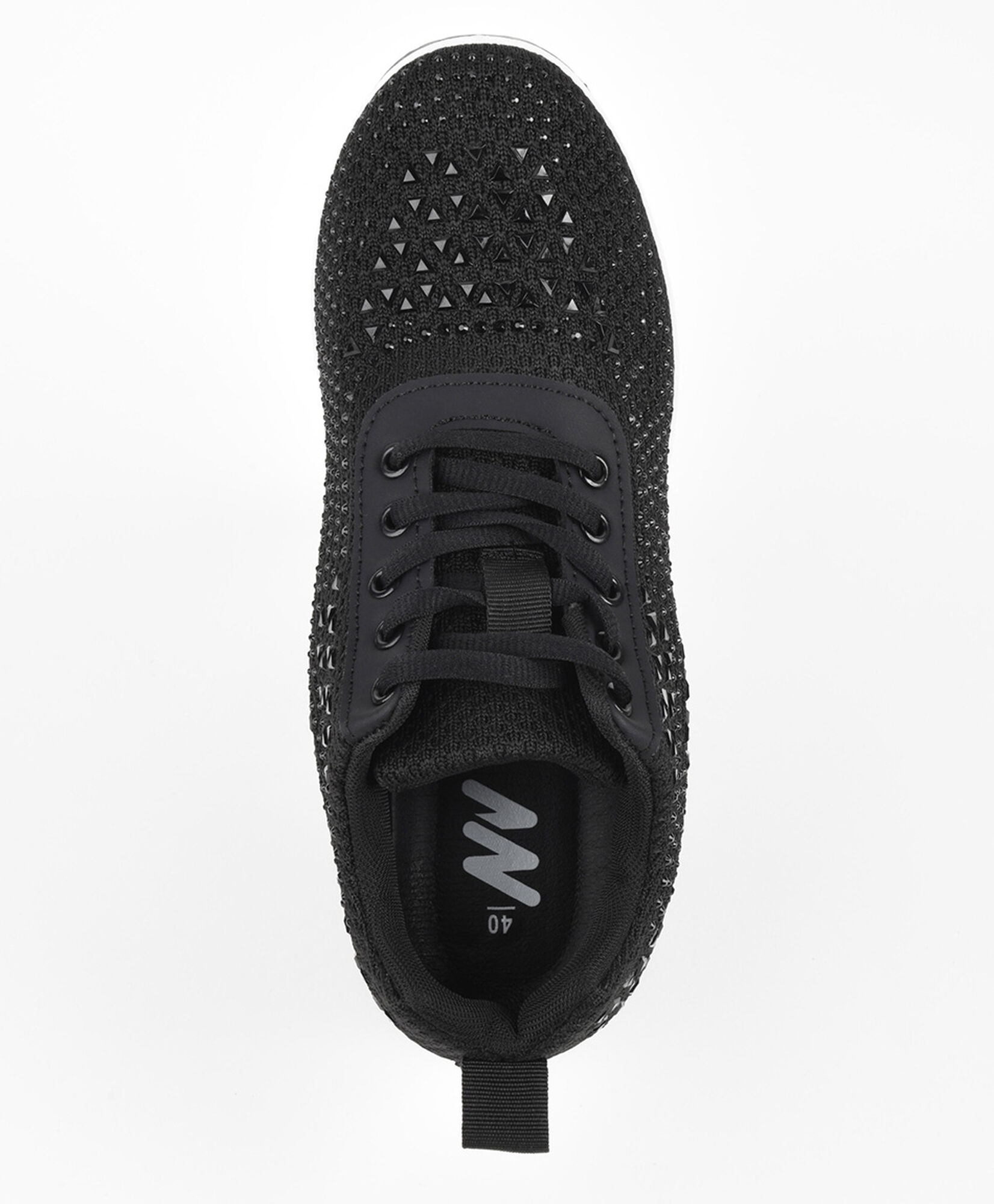 Zapatilla mujer negra piedras Zapatilla mujer negra piedras