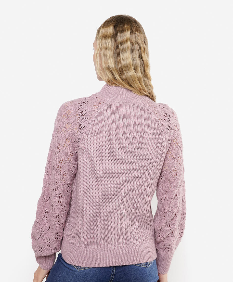 Sweater mujer manga tejida