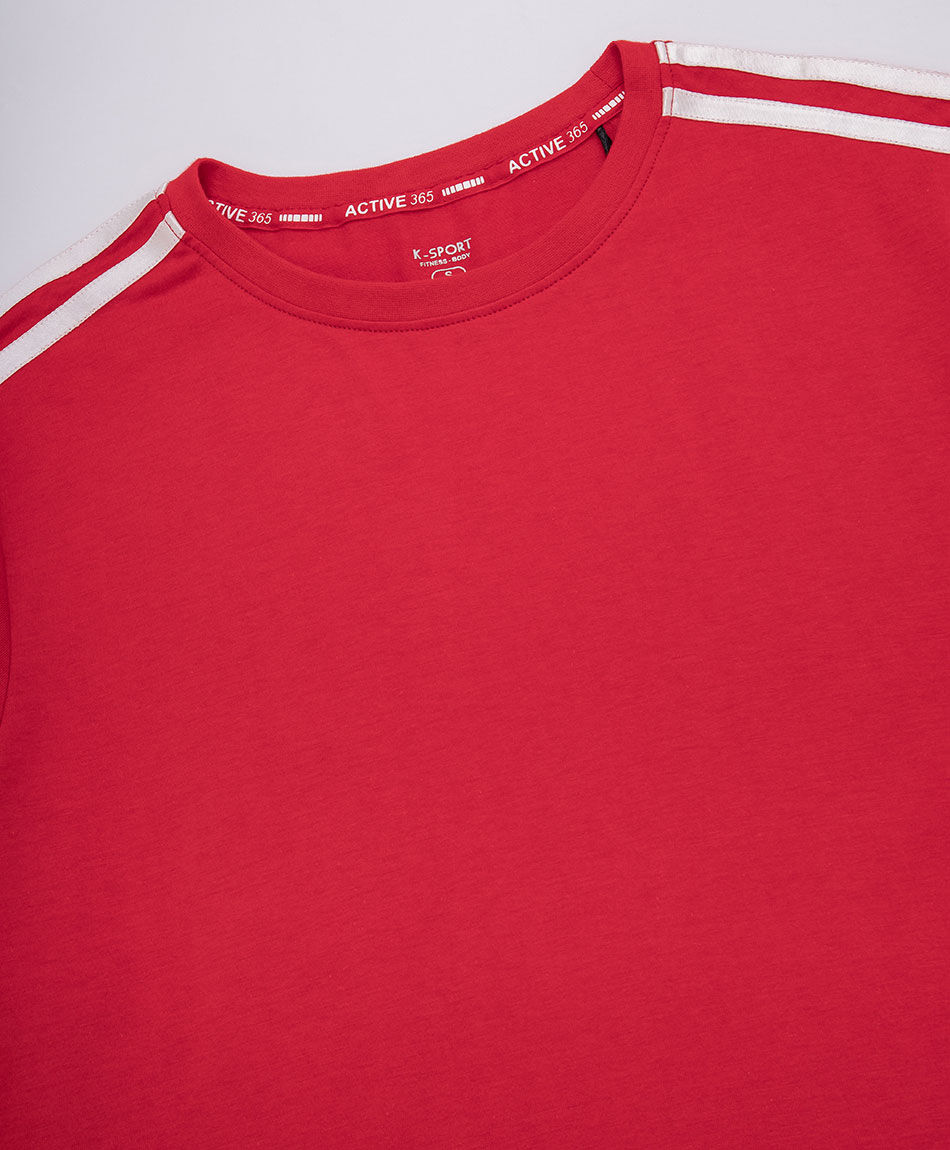 Polera deportiva mujer basica roja