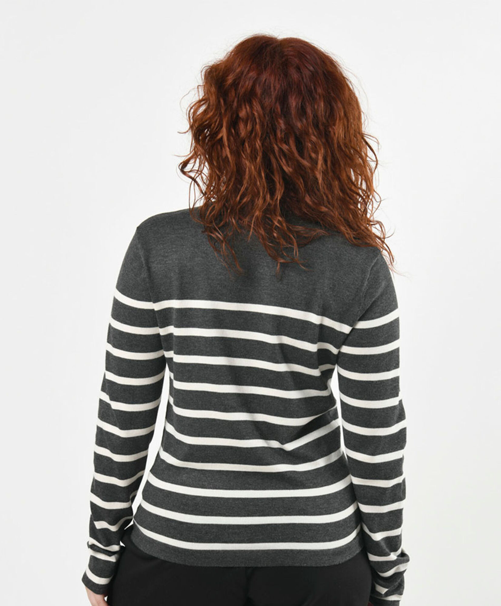 Sweater mujer líneas cuello perkins Sweater mujer líneas cuello perkins
