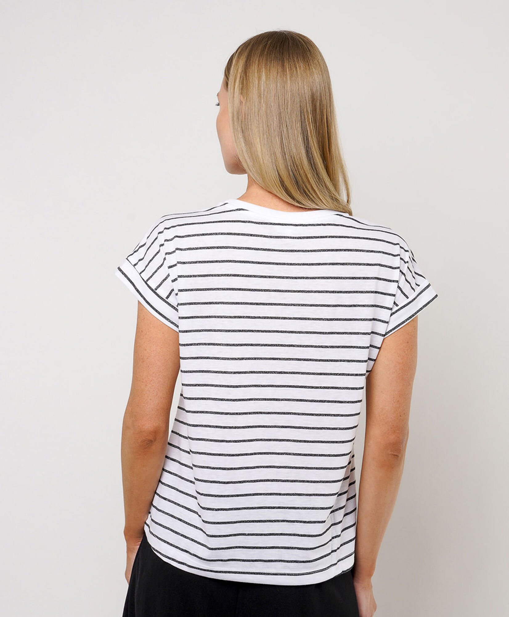 Polera mujer rayas brillantes Polera mujer rayas brillantes