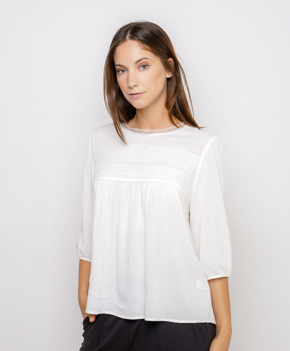 Blusa mujer rom encaje
