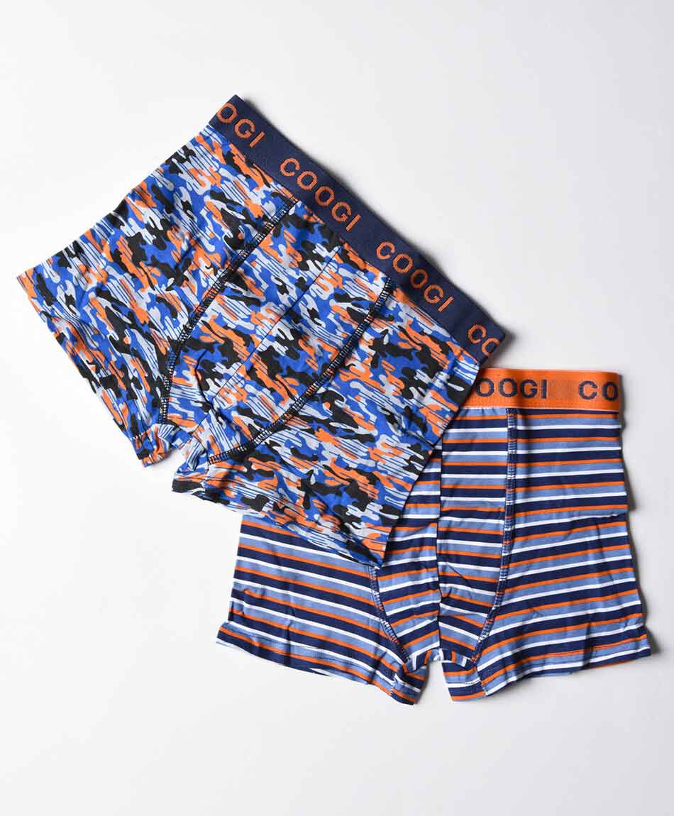 Pack 2 boxer ni&ntilde;o l&iacute;neas y camuflaje
