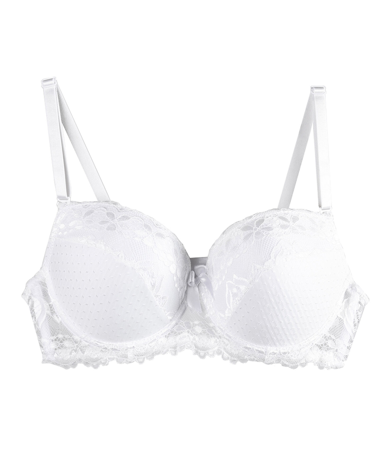 Sostén mujer flores y puntos push up escote corazón Sostén mujer flores y puntos push up escote corazón