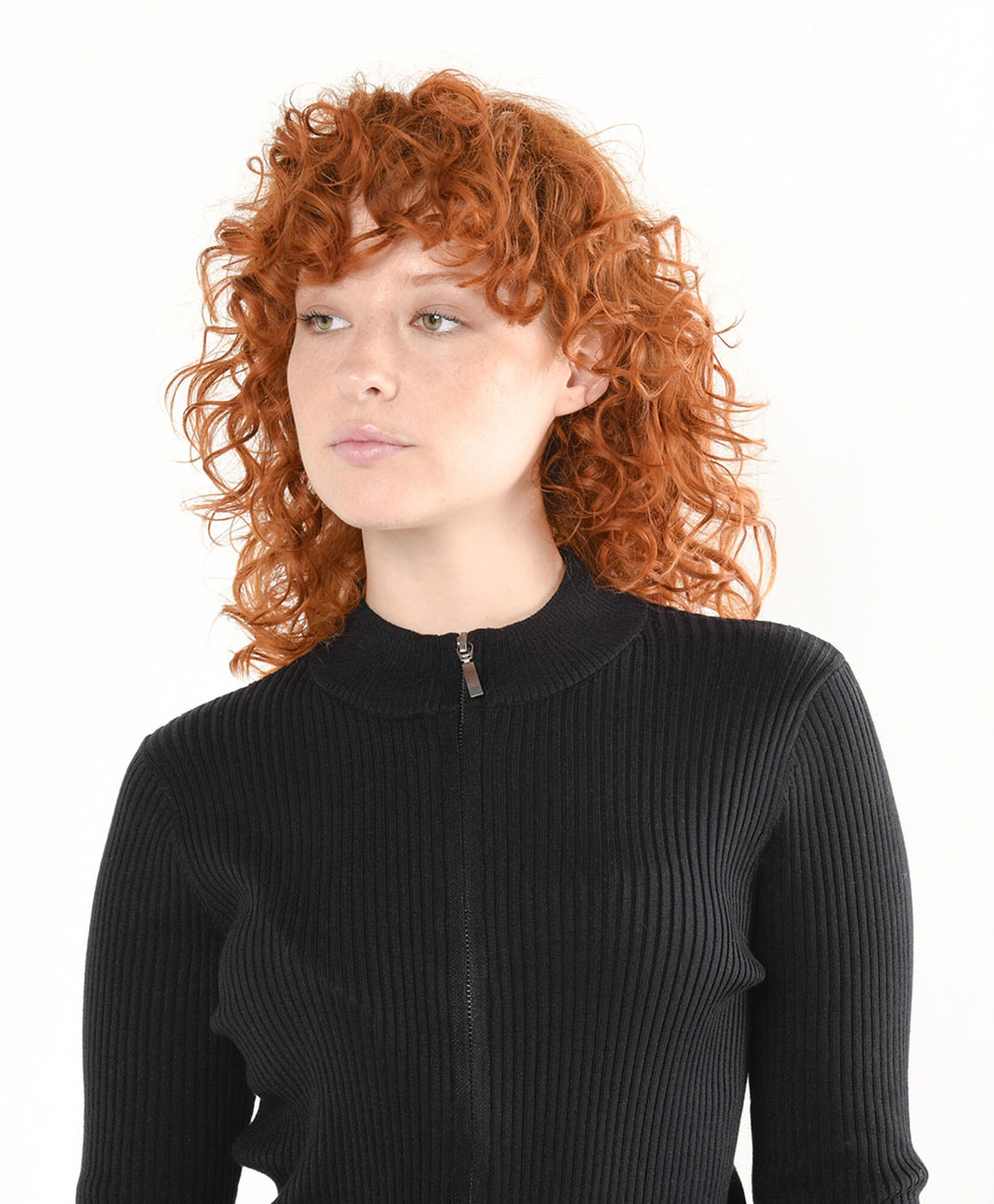 Cardigan mujer canalé ajustado Cardigan mujer canalé ajustado