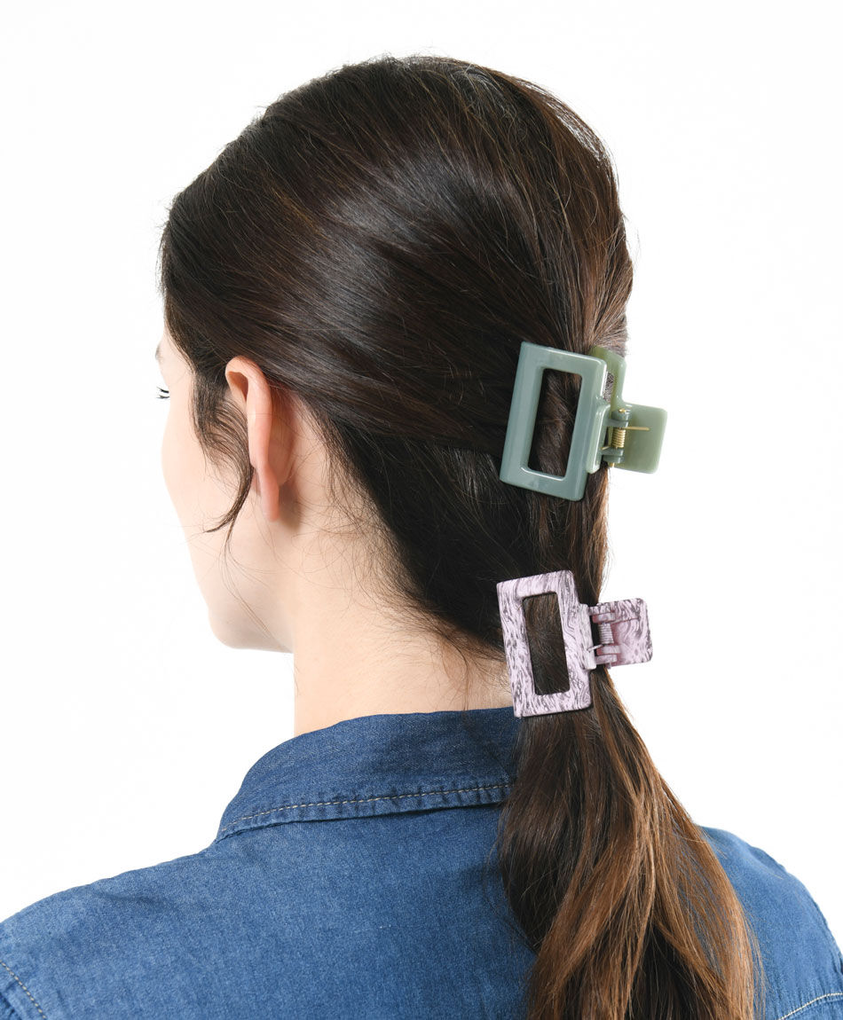 Pack 2 trabas mujer cuadradas