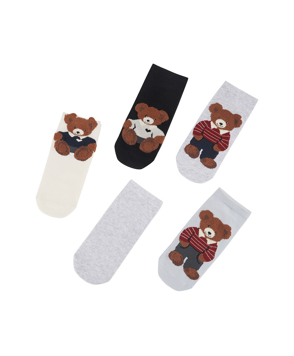 Pack 5 calcetines mujer ositos