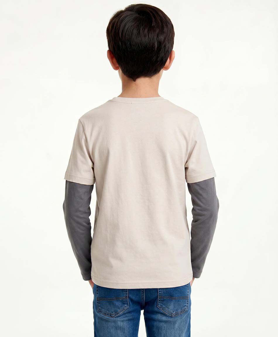 Polera ni&ntilde;o manga larga capibara skate