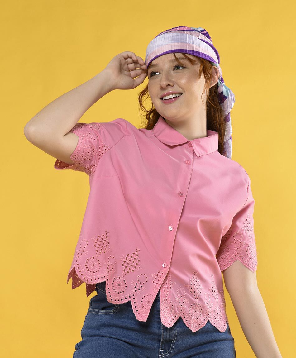 Blusa oversize manga corta