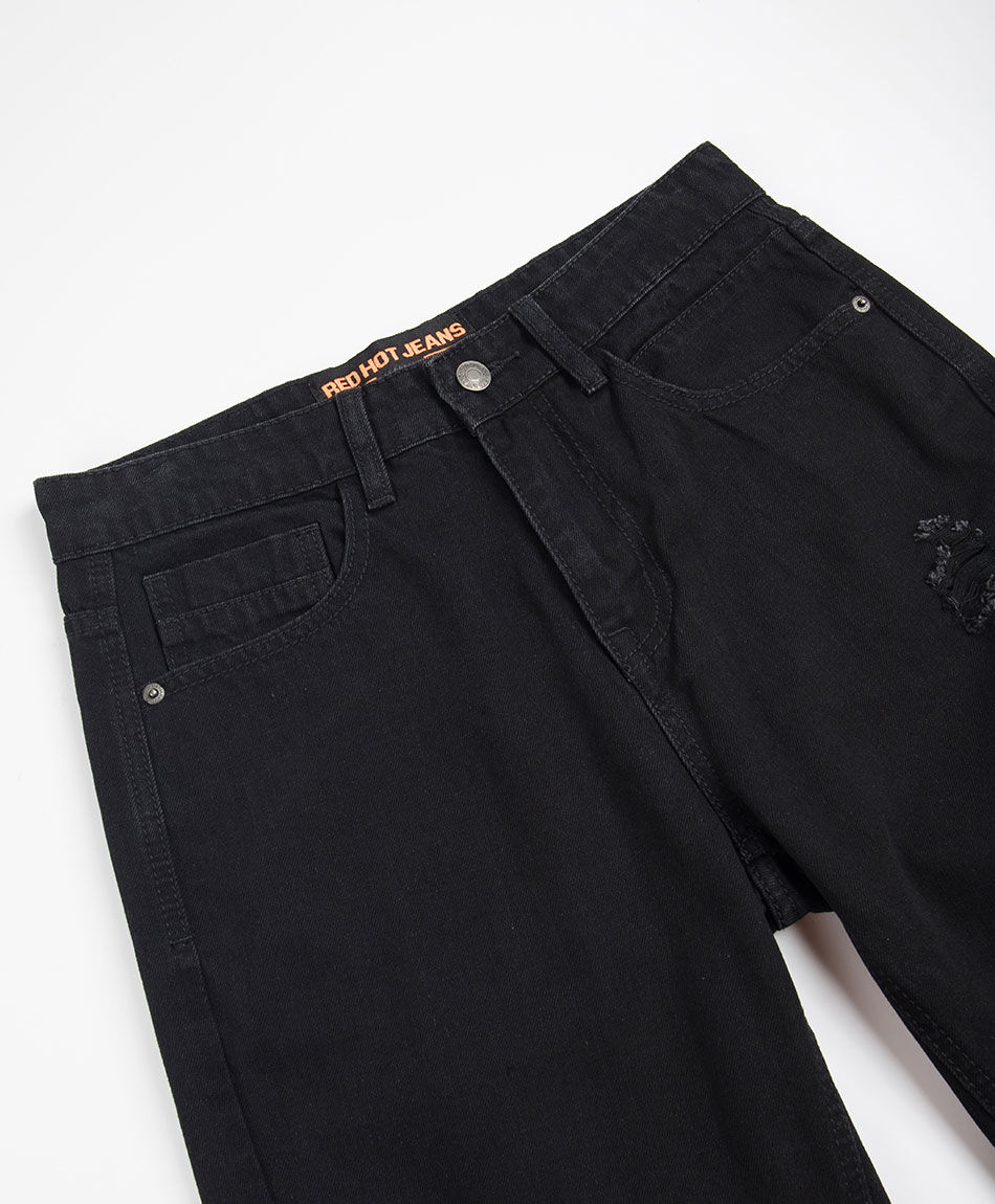 Bermuda hombre denim destroy negra