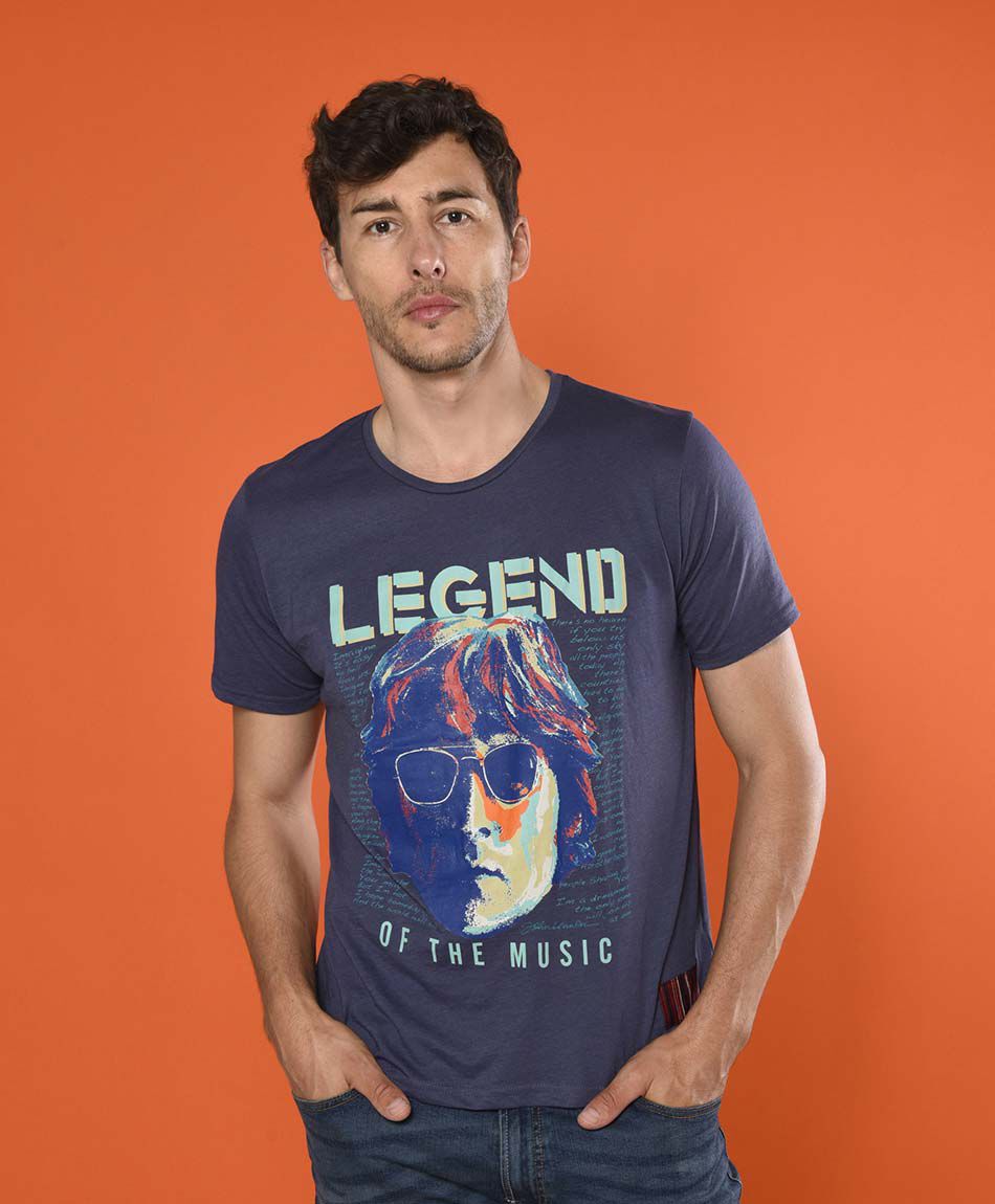 Polera manga corta cuello redondo