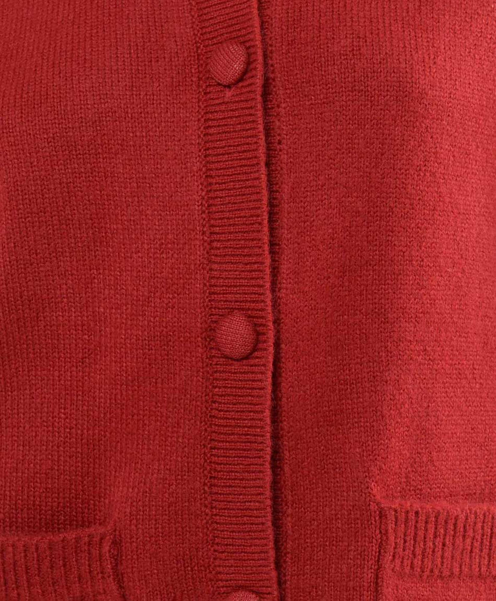 Cardigan mujer rojo bolsillos Cardigan mujer rojo bolsillos
