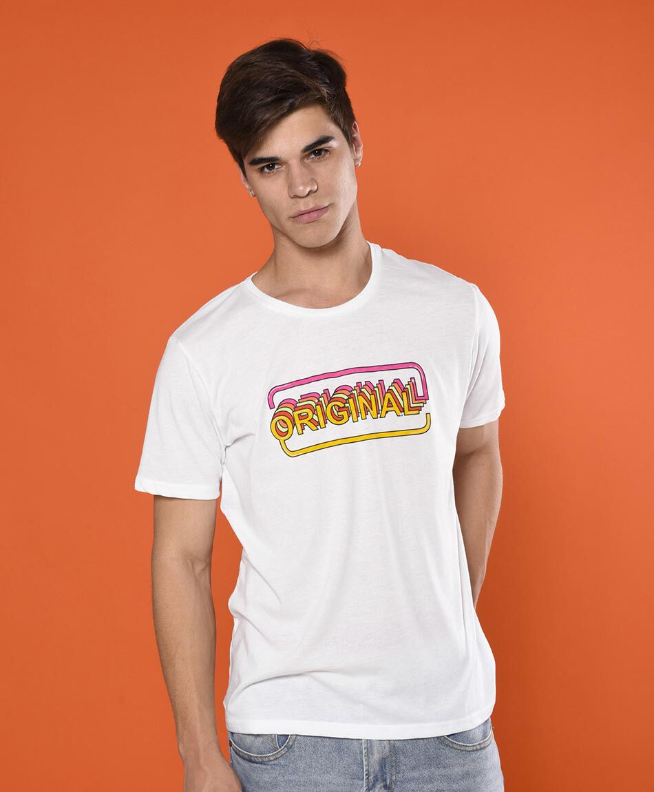 Polera hombre estampado original