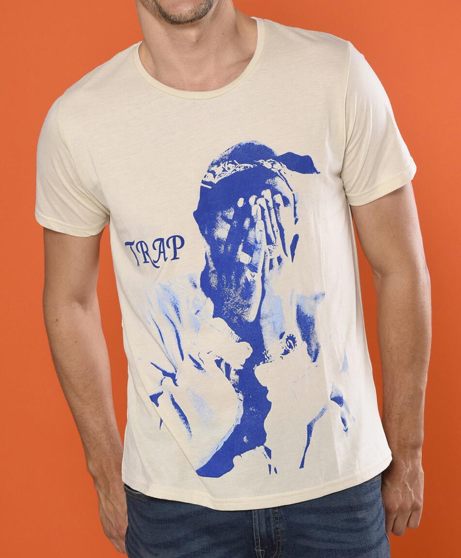 Polera manga corta cuello redondo