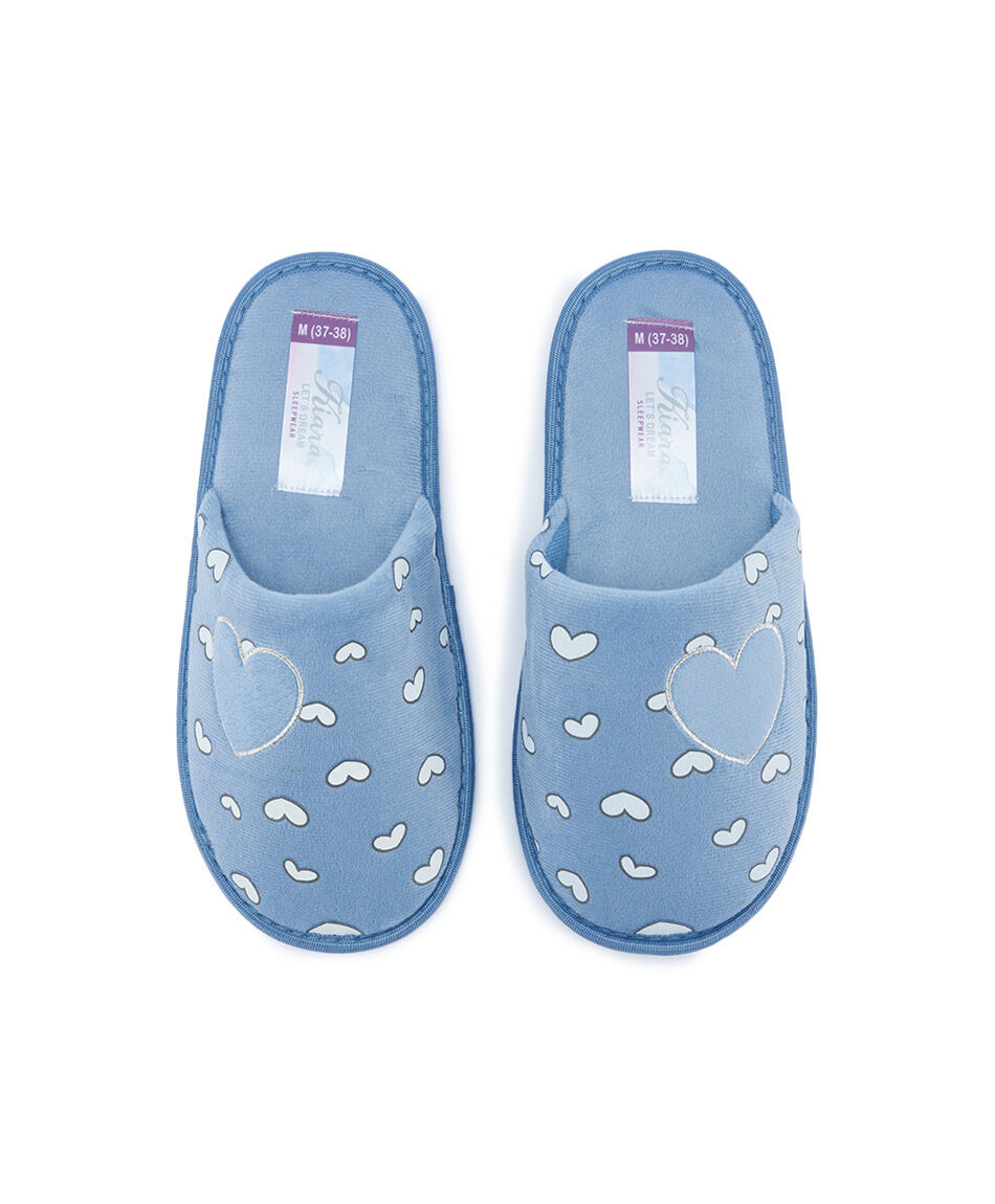 Pantuflas mujer cielo azul