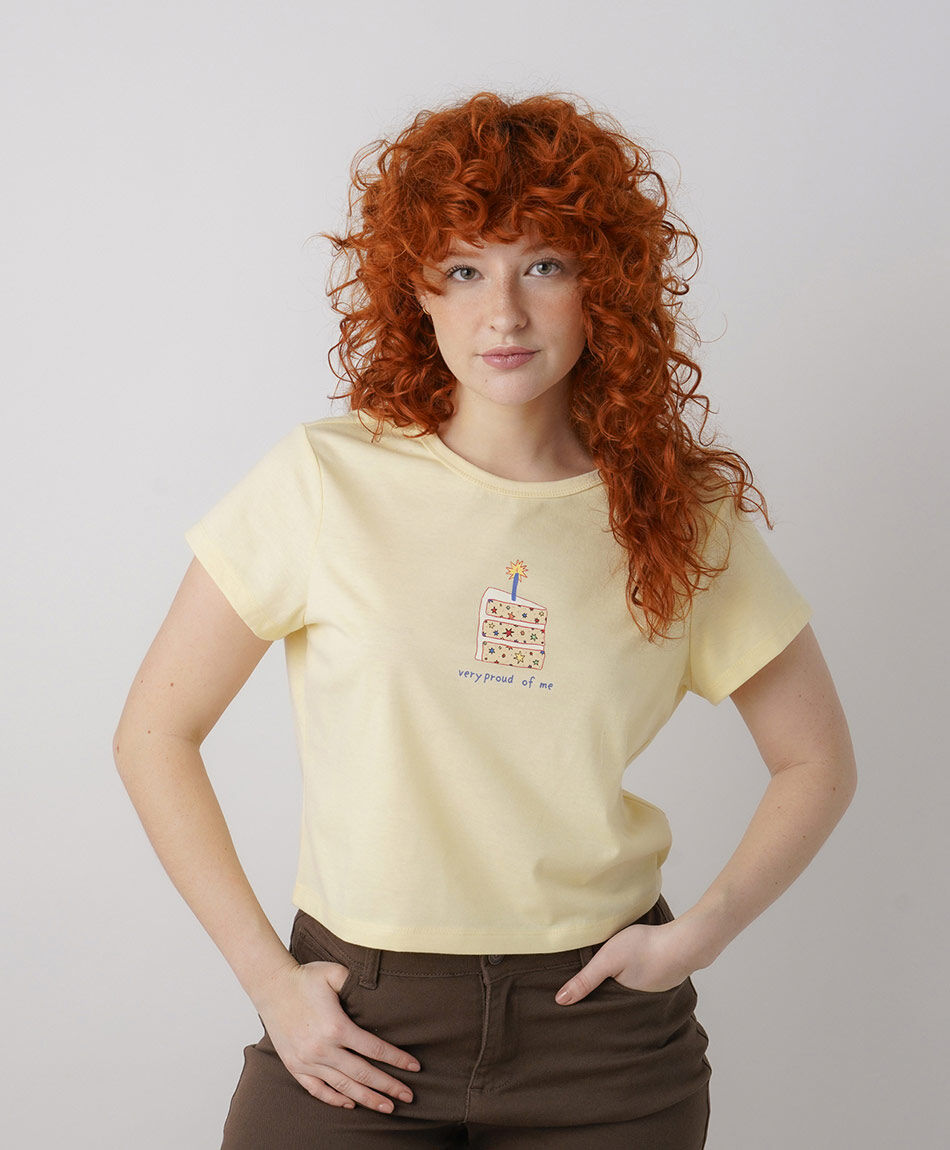 Polera mujer torta crop
