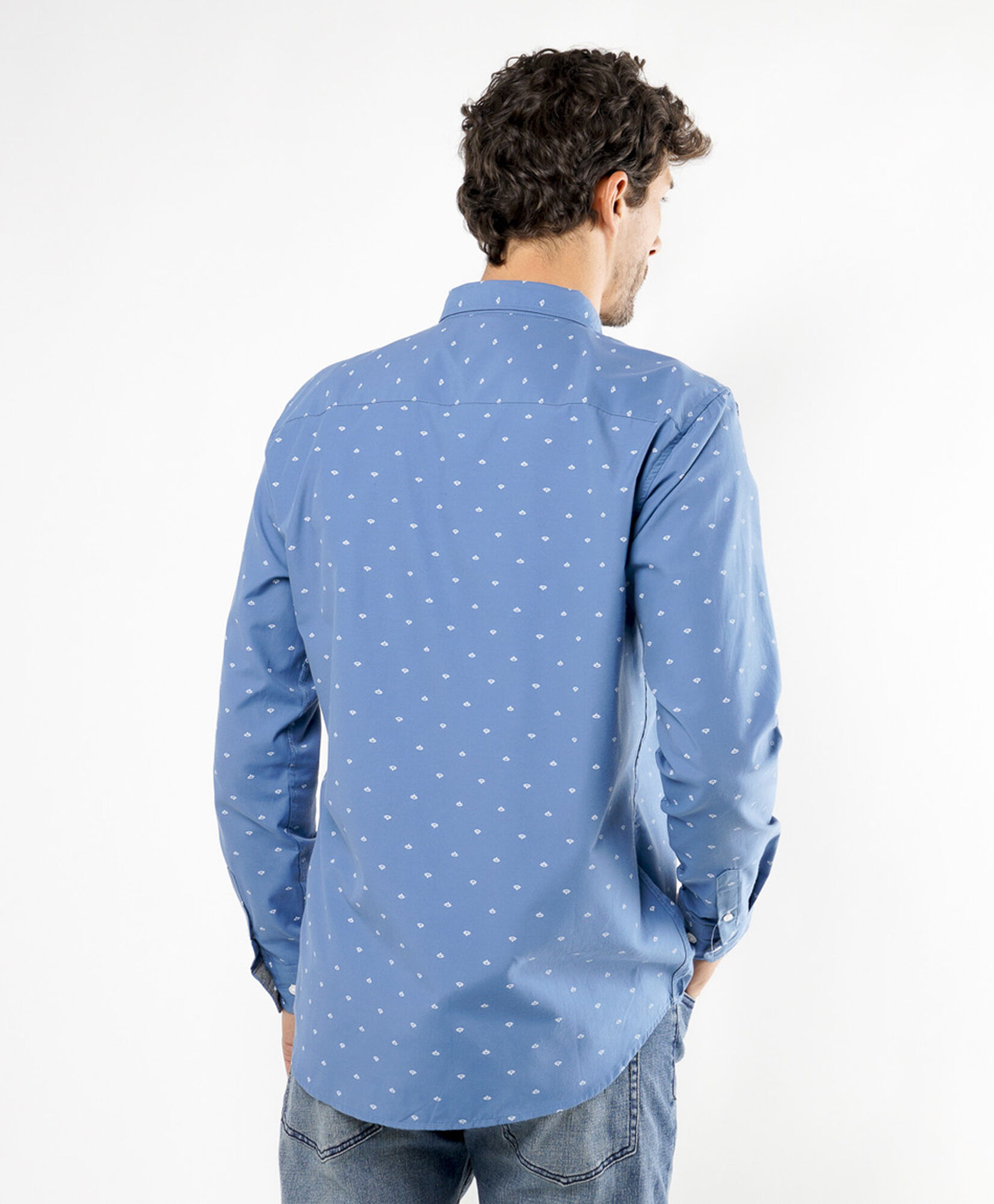 Camisa hombre celeste print Camisa hombre celeste print