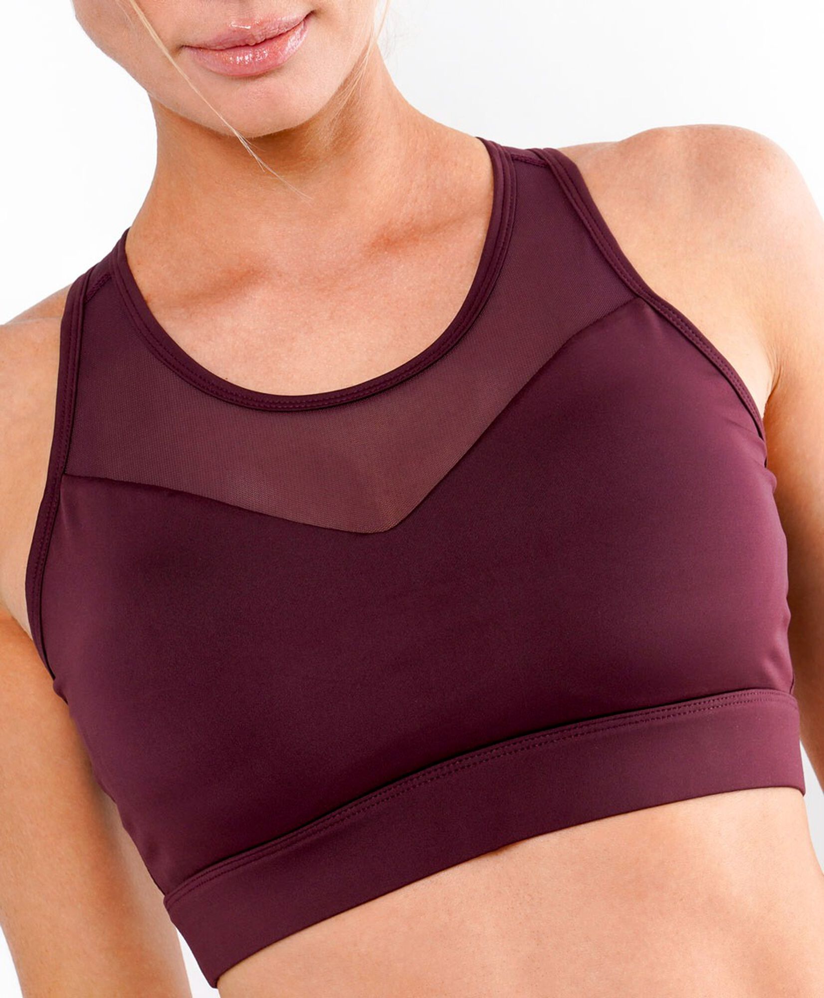 Peto deportivo mujer burdeo Peto deportivo mujer burdeo