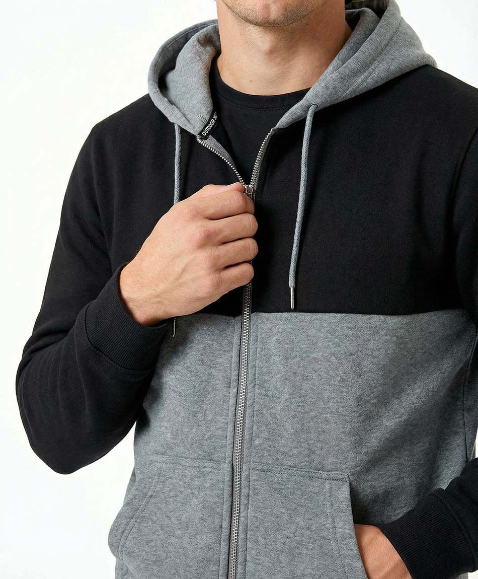 Poler&oacute;n deportivo hombre black and grey