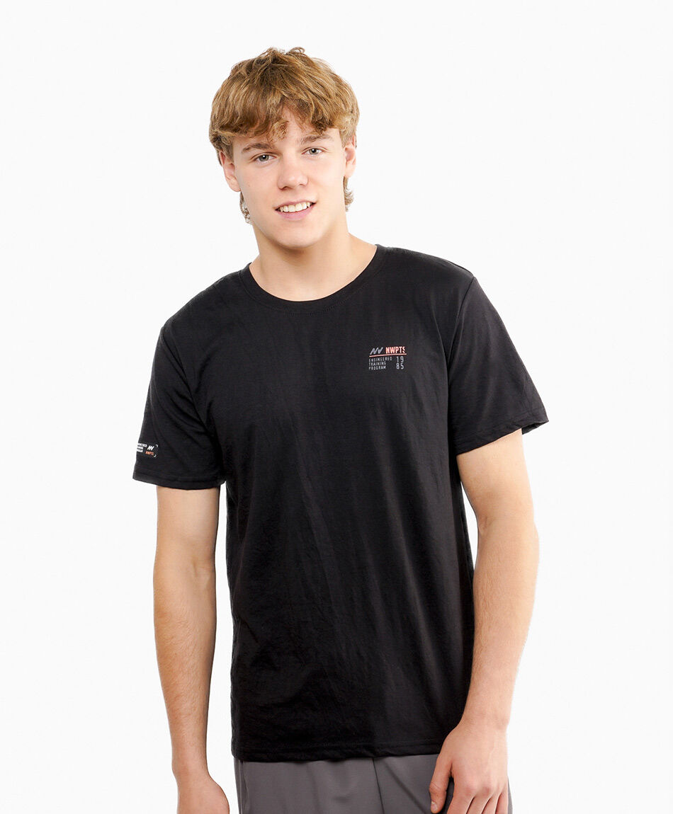 Polera deportiva hombre doble estampado