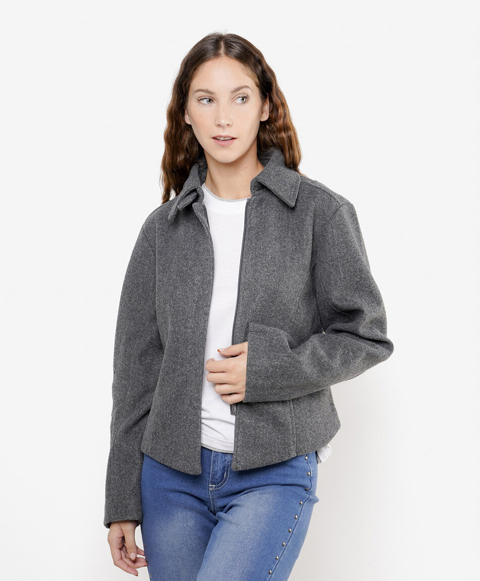 Chaqueta mujer entallada cuello